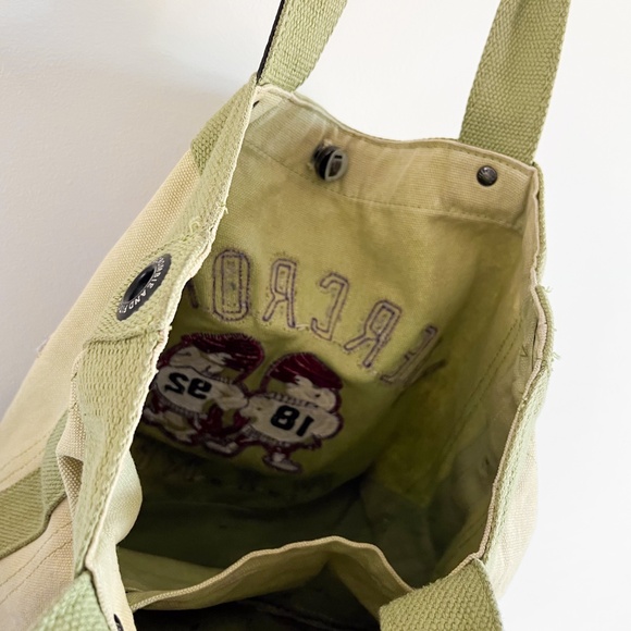 Awesome VTG Abercrombie & Fitch Thick Canvas Utility Mascot Tote Bag - Picture 7 of 9